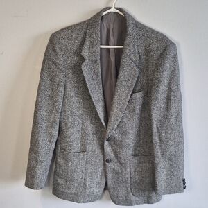 Men's Gray Herringbone Sport Coat Blazer